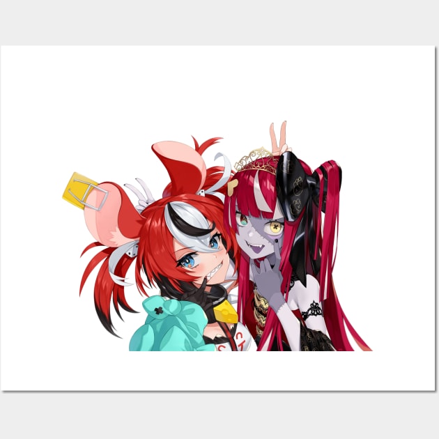 Hakos Baelz and Kureiji Ollie Wall Art by Anatolegooch